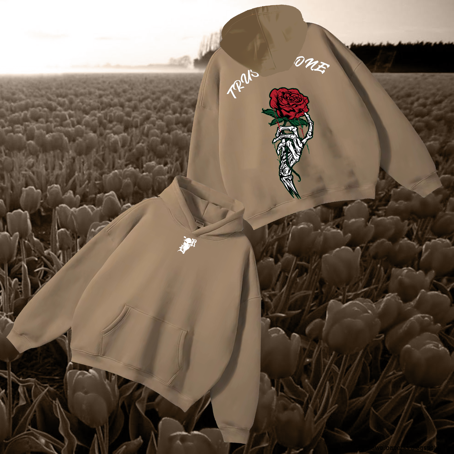 Trust No One Hoodie look only