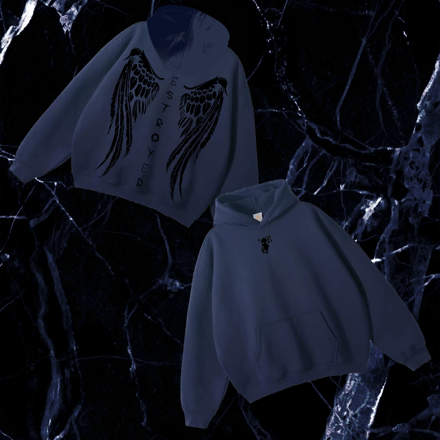 Destroyed Hoodie look only