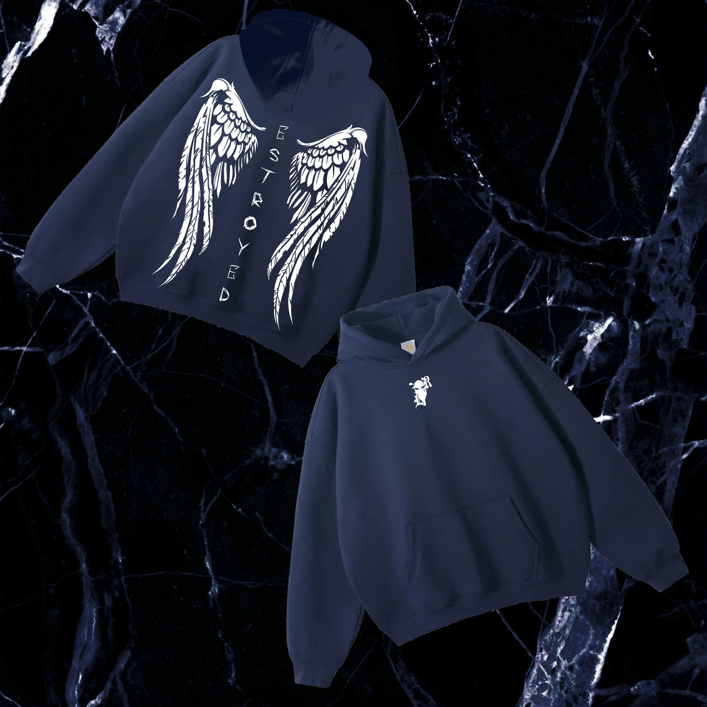 Destroyed Hoodie look only