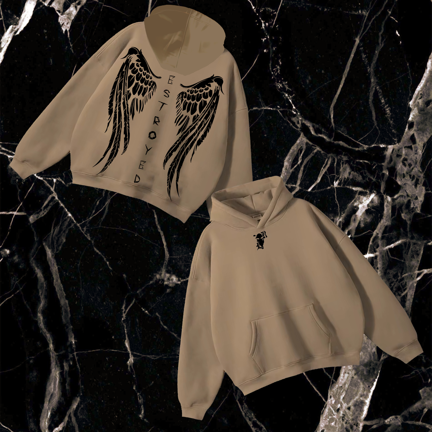 Destroyed Hoodie look only