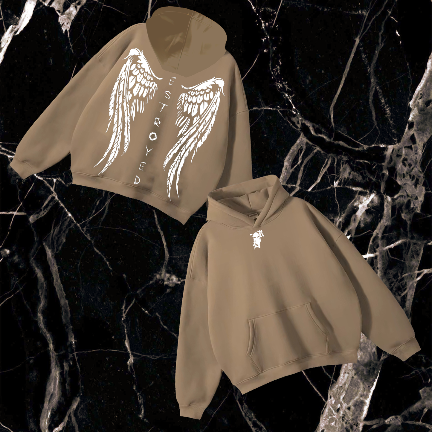 Destroyed Hoodie look only