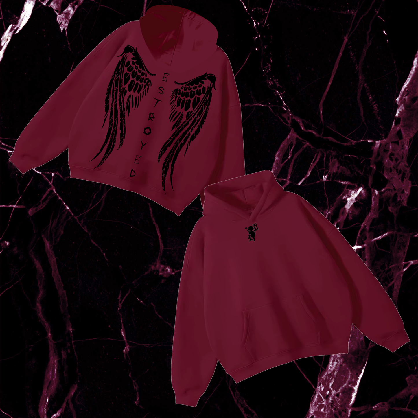 Destroyed Hoodie look only