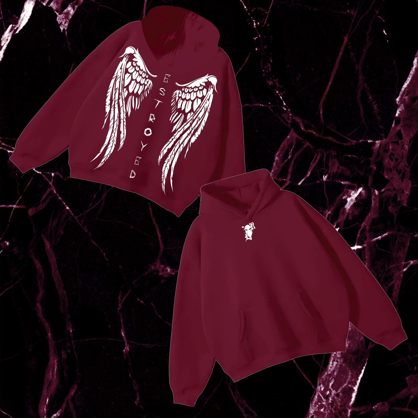 Destroyed Hoodie look only