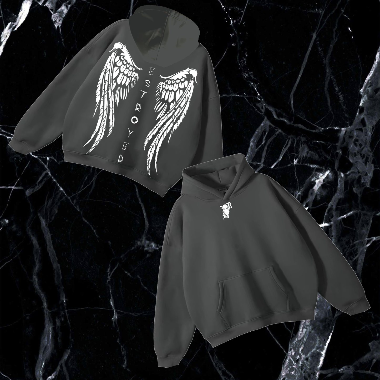 Destroyed Hoodie look only