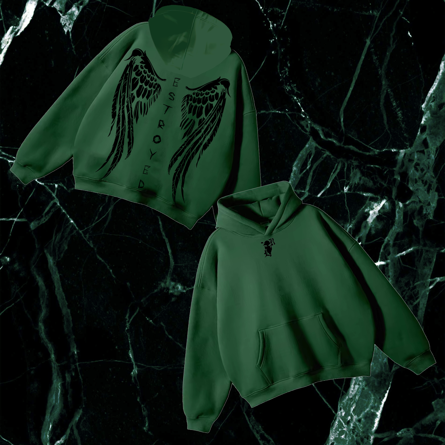 Destroyed Hoodie look only