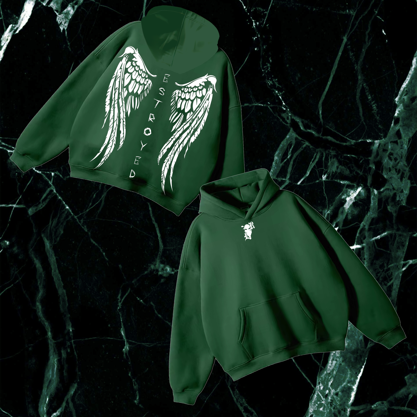 Destroyed Hoodie look only