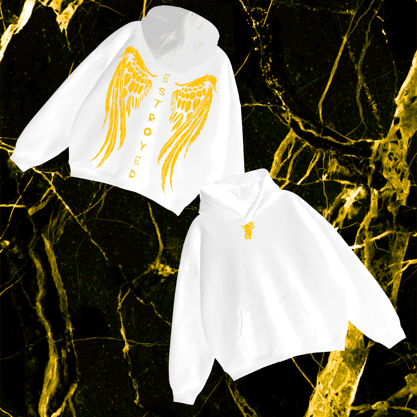 Gold Destroyed Hoodie